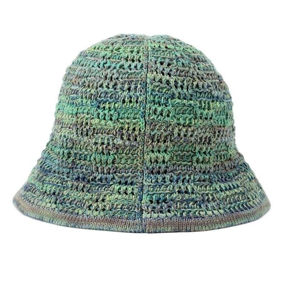 LOUIS VUITTON Damier Palm Tree Crochet Hat Size M Cotton80%/Nylon20% Green - Picture 3 of 8